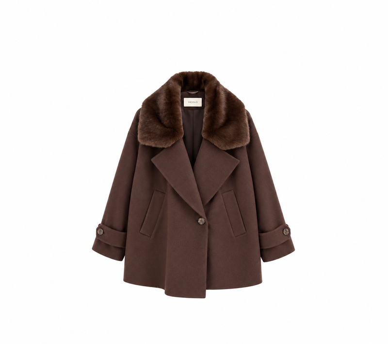 Giacca Over collo eco fur - Vicolo