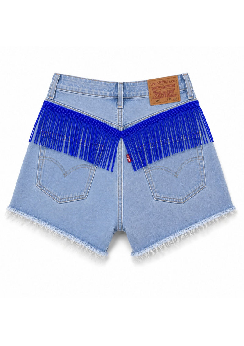 Jeans Shorts Levi’s Frange Royal Blu
