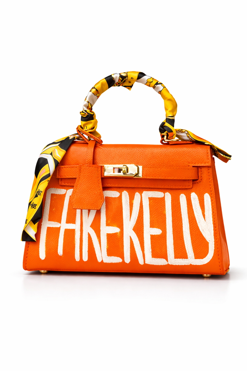 Borsa Fake Kelly Orange - Glm Couture
